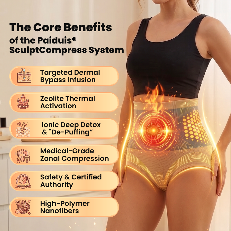 Paiduis® SculptCompress Moringa Berberine 4-in-1 Micro-Particle Fat-Burning Shorts