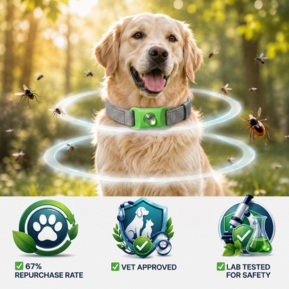 Timilk® Petlavo 12-Month Flea & Tick Collar 🐶 — Say Goodbye to Fleas & Ticks 💨, Keep Your Dog Comfortable 🌿, Long-Lasting Protection ✅