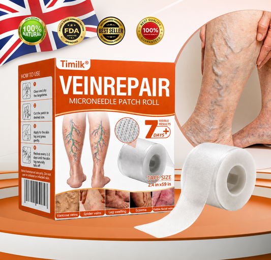 🔥 LIMITED SPECIAL OFFER🔥Timilk® VeinRepair Microneedle Patch Roll🦵✨ (Advanced Microneedle Vein Repair Patch for Bulging Veins, Swelling, Heavy Legs & Daily Leg Discomfort)